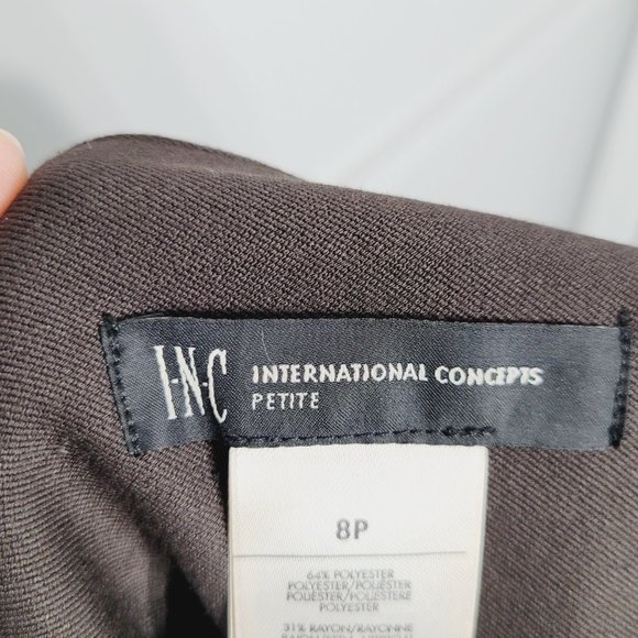 INC International Concepts | Womens Petite Wide Leg Trouser Pants Stretch 8P - Picture 9 of 10